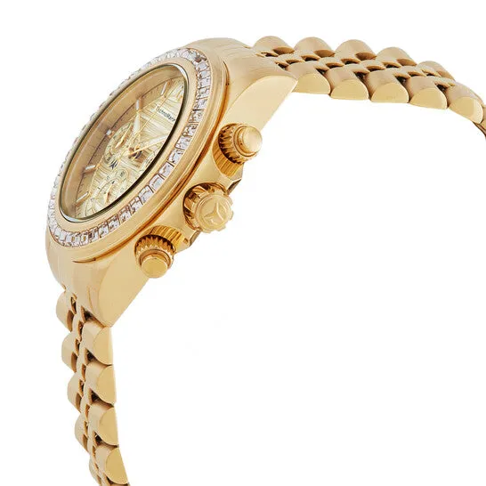 JMS always Watches Original Technomarine Manta Chronograph GMT Quartz Crystal Gold Dial Ladies Watch TM222025 JMS always Watches Original Technomarine Manta Chronograph GMT Quartz Crystal Gold Dial Ladies Watch TM222025
