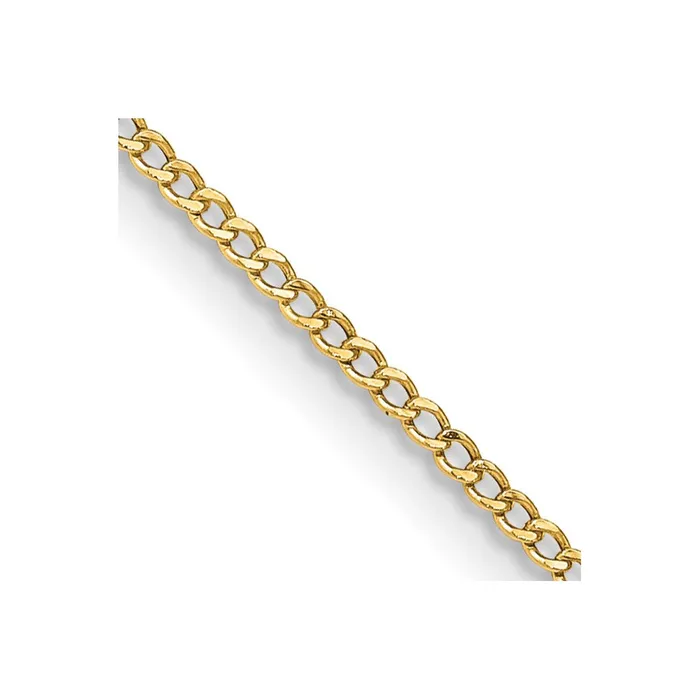 MDS Necklaces 14K Yellow Gold 16 inch 185mm SemiSolid Curb with Lobster Clasp Chain Necklace MDS Necklaces 14K Yellow Gold 16 inch 185mm SemiSolid Curb with Lobster Clasp Chain Necklace