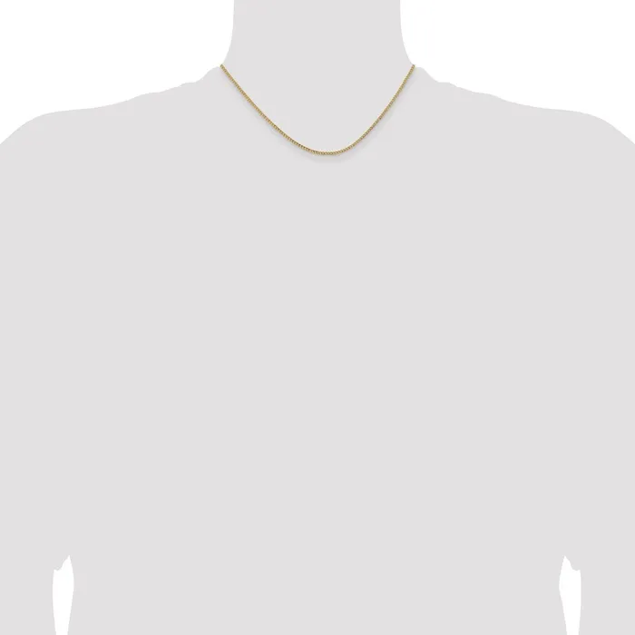 MDS Necklaces 14K Yellow Gold 16 inch 185mm SemiSolid Curb with Lobster Clasp Chain Necklace MDS Necklaces 14K Yellow Gold 16 inch 185mm SemiSolid Curb with Lobster Clasp Chain Necklace