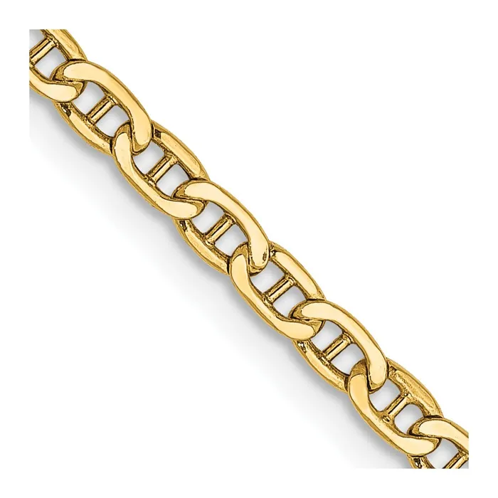 MDS Necklaces 14K Yellow Gold 18 inch 24mm SemiSolid Anchor with Spring Ring Clasp Chain Necklace MDS Necklaces 14K Yellow Gold 18 inch 24mm SemiSolid Anchor with Spring Ring Clasp Chain Necklace