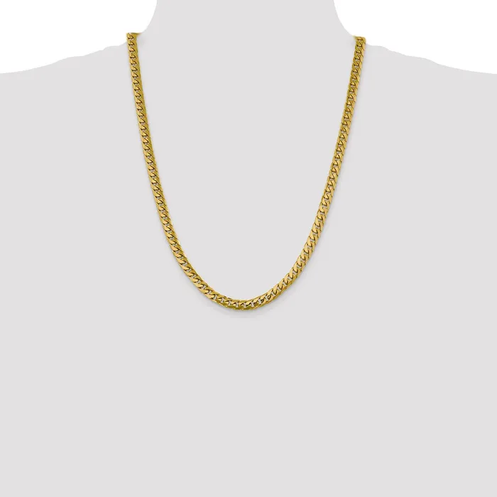 MDS Necklaces 14K Yellow Gold 24 inch 625mm Solid Miami Cuban Link with Lobster Clasp Chain Necklace MDS Necklaces 14K Yellow Gold 24 inch 625mm Solid Miami Cuban Link with Lobster Clasp Chain Necklace