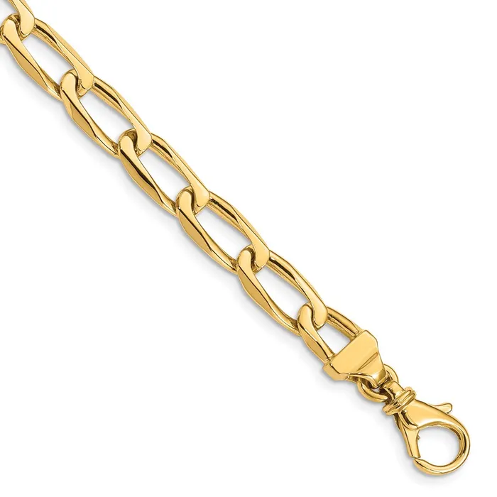 MDS Necklaces Solid 14K Yellow Gold 20 inch 65mm Hand Polished Fancy Open Link with Fancy Lobster Clasp Chain Necklace MDS Necklaces Solid 14K Yellow Gold 20 inch 65mm Hand Polished Fancy Open Link with Fancy Lobster Clasp Chain Necklace
