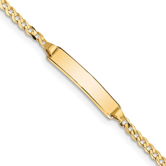 MDS Solid 14K Yellow Gold Baby Curb ID Bracelet Bracelets
