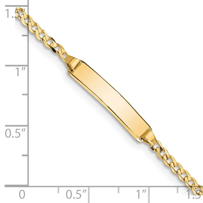 MDS Solid 14K Yellow Gold Baby Curb ID Bracelet Bracelets