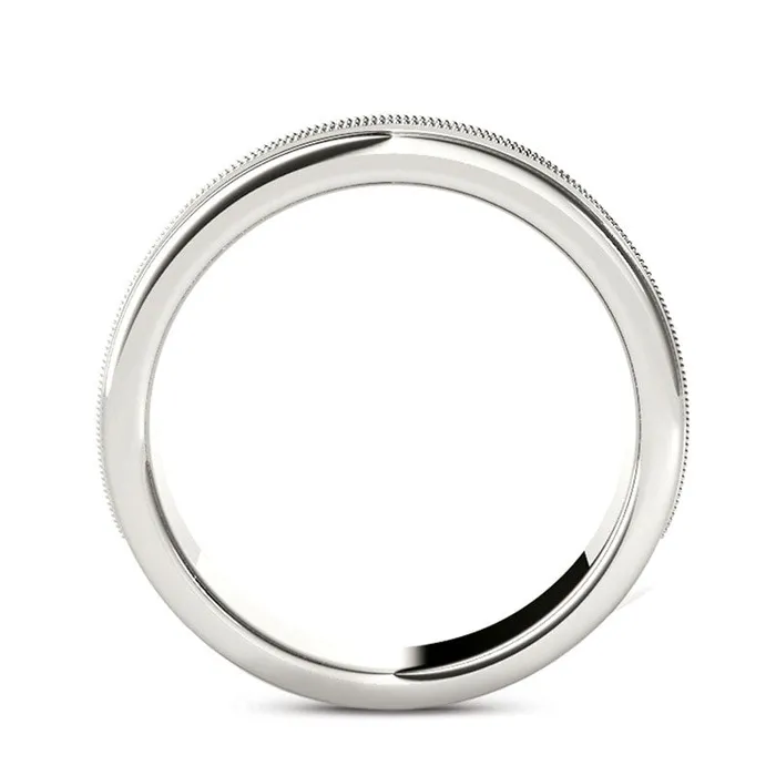 Mens 033 CT TW Natural Diamond Channel Milgrain Wedding Band in Solid 14K White Gold Goldia Rings Mens 033 CT TW Natural Diamond Channel Milgrain Wedding Band in Solid 14K White Gold Goldia Rings