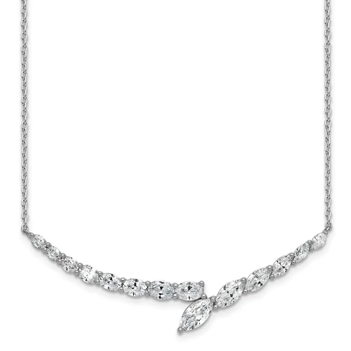 Necklaces Goldia 14k White Gold 4 Ct Lab Grown Diamond VSSI G 16 inch Necklace