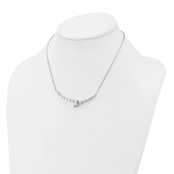 Necklaces Goldia 14k White Gold 4 Ct Lab Grown Diamond VSSI G 16 inch Necklace