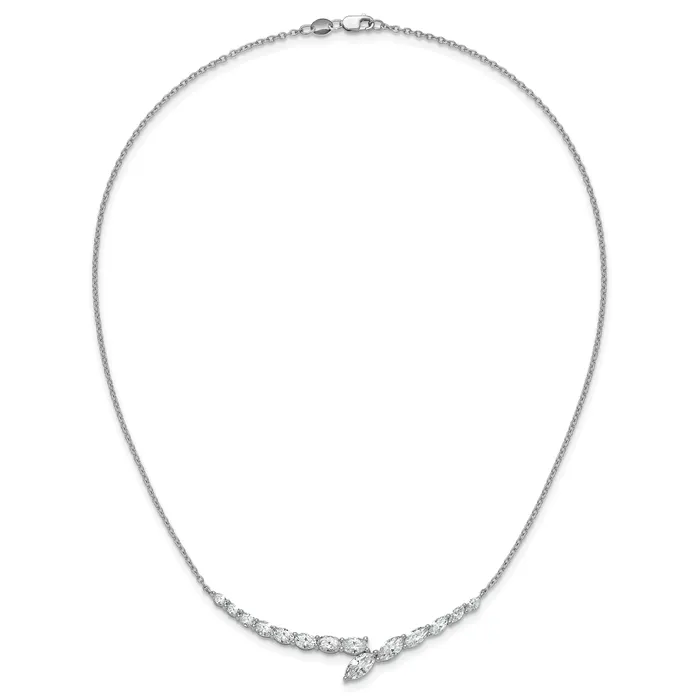 Necklaces Goldia 14k White Gold 4 Ct Lab Grown Diamond VSSI G 16 inch Necklace