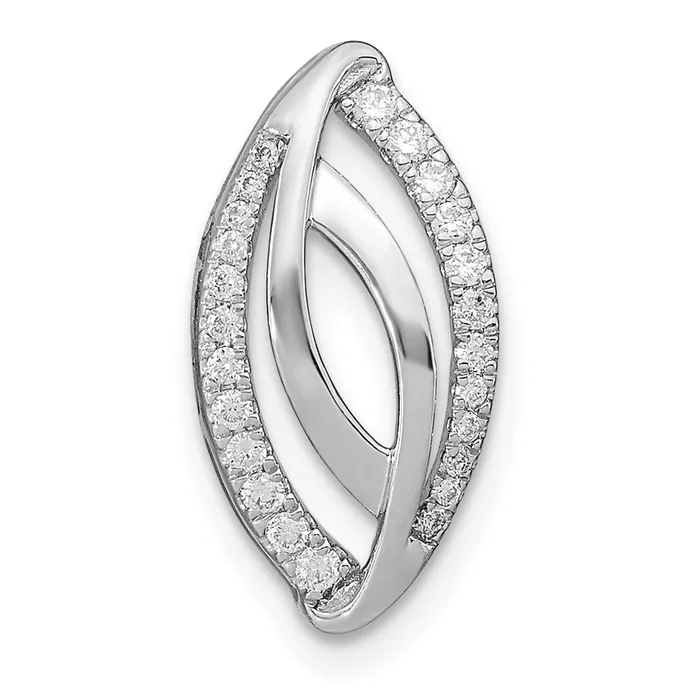 Necklaces Goldia 14k White Gold Fancy Real Diamond Chain Slide