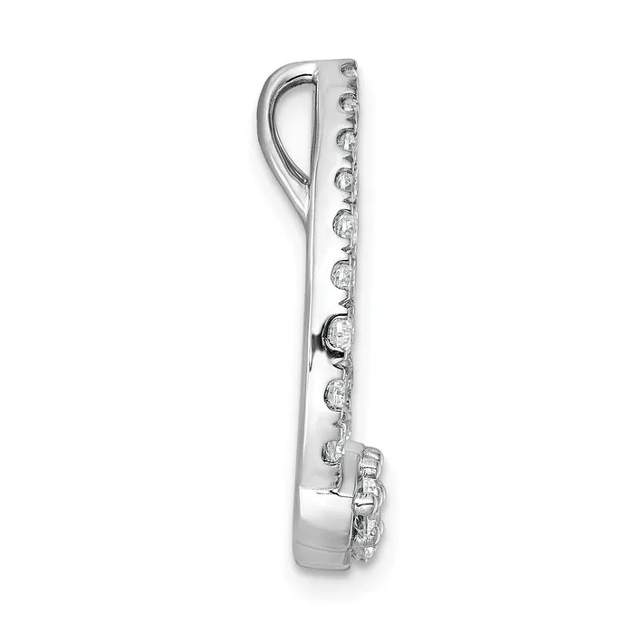 Necklaces Goldia 14K White Gold Lab Grown Diamond VSSI G Teardrop Chain Slide