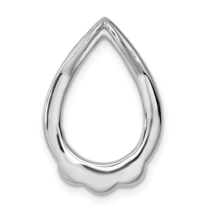 Necklaces Goldia 14K White Gold Lab Grown Diamond VSSI G Teardrop Chain Slide