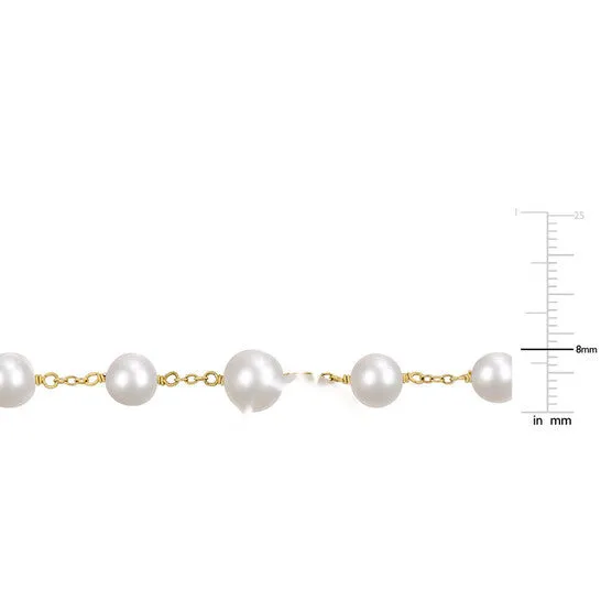 Necklaces JMS always Original AMOUR 6585 Mm Cultured Freshwater Pearl Tin Cup Necklace In 18k Gold Plated Sterling Silver Necklaces JMS always Original AMOUR 6585 Mm Cultured Freshwater Pearl Tin Cup Necklace In 18k Gold Plated Sterling Silver