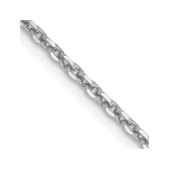 Necklaces MDS 14K White Gold 18 inch 165mm Diamondcut Cable with Lobster Clasp Chain Necklace Necklaces MDS 14K White Gold 18 inch 165mm Diamondcut Cable with Lobster Clasp Chain Necklace