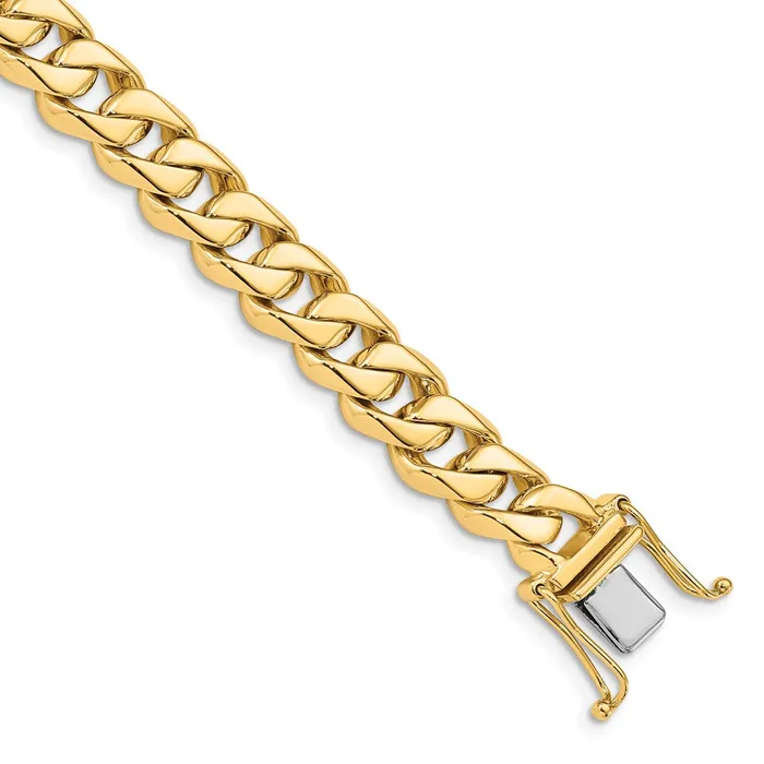 Necklaces MDS Solid 14K Yellow Gold 22 inch 85mm Hand Polished Fancy Traditional Link with Box Catch Clasp Chain Necklace Necklaces MDS Solid 14K Yellow Gold 22 inch 85mm Hand Polished Fancy Traditional Link with Box Catch Clasp Chain Necklace