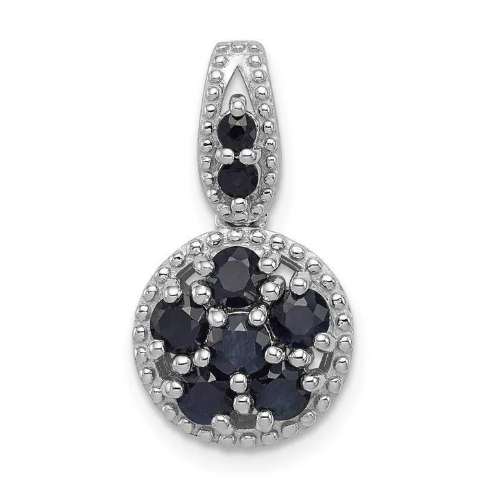 Necklaces Sterling Silver Rhodiumplated u0026 Sapphire Circle Pendant Goldia Necklaces Sterling Silver Rhodiumplated u0026 Sapphire Circle Pendant Goldia