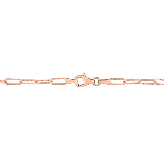 Original AMOUR Fancy Paperclip Chain Bracelet In Rose Plated Sterling Silver 7 In JMS always Bracelets Original AMOUR Fancy Paperclip Chain Bracelet In Rose Plated Sterling Silver 7 In JMS always Bracelets