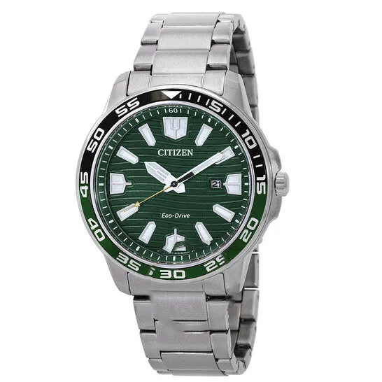 Original Citizen EcoDrive Green Dial Stainless Steel Mens Watch AW152689X JMS always Bracelets Original Citizen EcoDrive Green Dial Stainless Steel Mens Watch AW152689X JMS always Bracelets