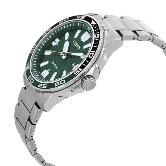 Original Citizen EcoDrive Green Dial Stainless Steel Mens Watch AW152689X JMS always Bracelets Original Citizen EcoDrive Green Dial Stainless Steel Mens Watch AW152689X JMS always Bracelets