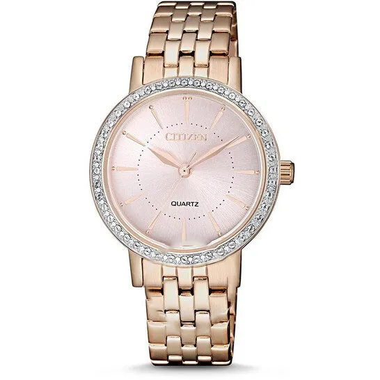 Original Citizen Quartz Crystal Pink Dial Ladies Watch EL304381X JMS always Watches Original Citizen Quartz Crystal Pink Dial Ladies Watch EL304381X JMS always Watches