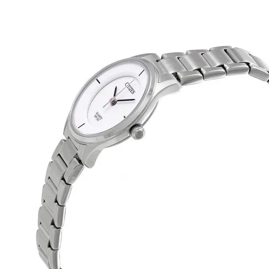Original Citizen Quartz Silver Dial Stainless Steel Ladies Watch ER020181B JMS always Bracelets