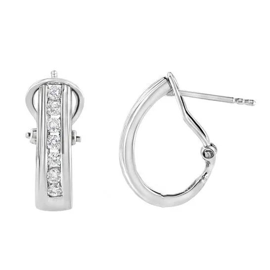 Original Haus of Brilliance 925 Sterling Silver Channel Set 12 Cttw Lab Grown Round Diamond Omega Back Huggy Hoop Earrings FG Color SI1SI2 Clarity JMS always Earrings Original Haus of Brilliance 925 Sterling Silver Channel Set 12 Cttw Lab Grown Round Diamond Omega Back Huggy Hoop Earrings FG Color SI1SI2 Clarity JMS always Earrings