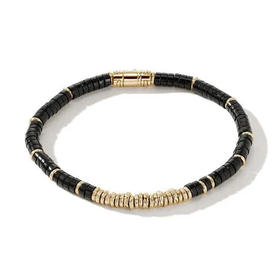 Original John Hardy Classic Chain Heishi 14K Gold and Onyx Bead Bracelet BUGGS900984BONXUM JMS always Bracelets Original John Hardy Classic Chain Heishi 14K Gold and Onyx Bead Bracelet BUGGS900984BONXUM JMS always Bracelets