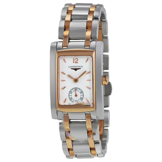 Original Longines Dolce Vita White Dial Stainless Steel and 18kt Rose Gold Ladies Watch L55025187 JMS always Earrings Original Longines Dolce Vita White Dial Stainless Steel and 18kt Rose Gold Ladies Watch L55025187 JMS always Earrings