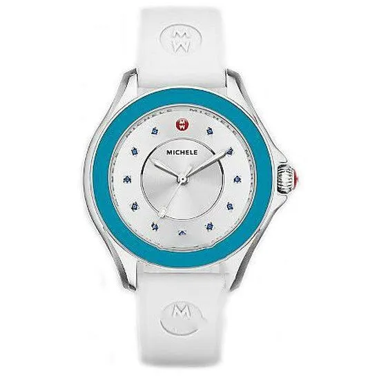 Original Michele Cape Silver Dial Ladies Blue Topaz Watch MWW27A000010 JMS always Watches Original Michele Cape Silver Dial Ladies Blue Topaz Watch MWW27A000010 JMS always Watches