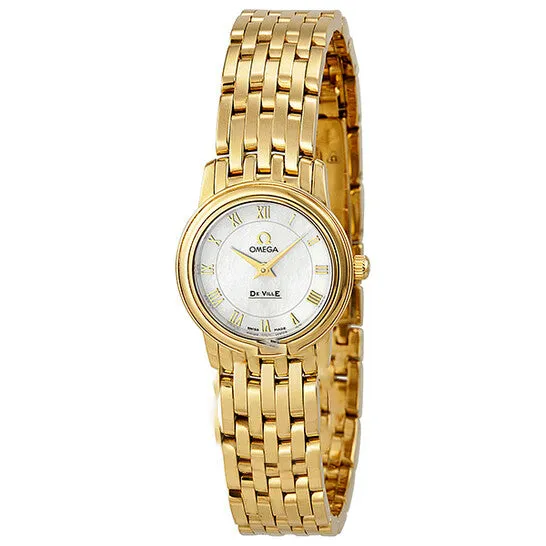 Original Omega De Ville Prestige Mother of Pearl Yellow Gold Ladies Watch 417071 JMS always Watches Original Omega De Ville Prestige Mother of Pearl Yellow Gold Ladies Watch 417071 JMS always Watches