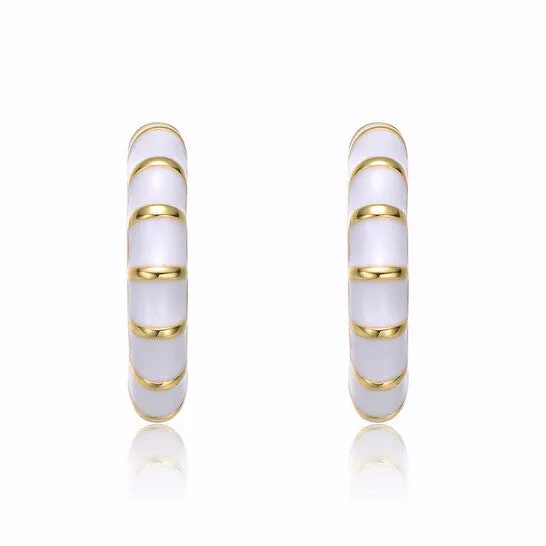 Original Rachel Glauber Young AdultsTeens 14k Yellow Gold Plated Enamel Seashell Half CHoop Earrings JMS always Earrings Original Rachel Glauber Young AdultsTeens 14k Yellow Gold Plated Enamel Seashell Half CHoop Earrings JMS always Earrings