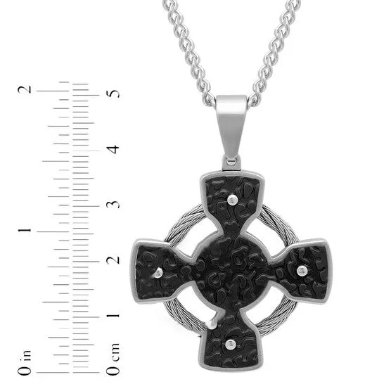 Original Robert Alton Stainless Steel Black White Iron Cross Pendant JMS always Necklaces Original Robert Alton Stainless Steel Black White Iron Cross Pendant JMS always Necklaces