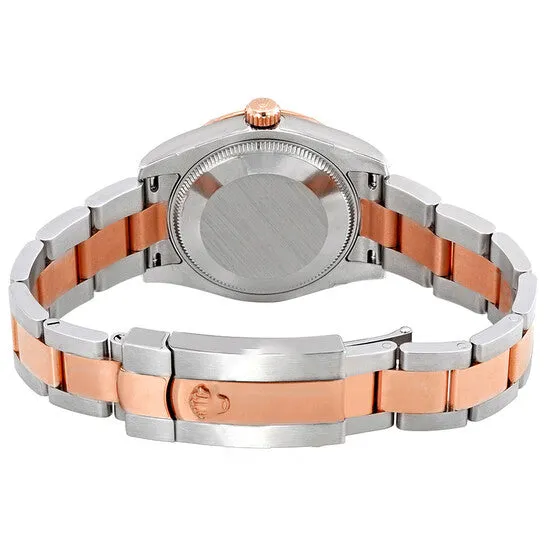 Original Rolex Datejust 31 Silver Jubilee Diamond Dial Ladies Steel and 18K Everose Gold Oyster Watch 178341SJDO JMS always Earrings