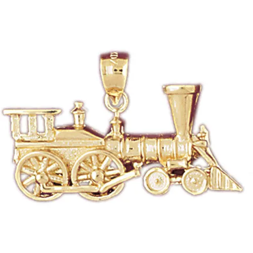 PreStyled Sets Goldia 14K Gold Steam Locomotive Train Pendant