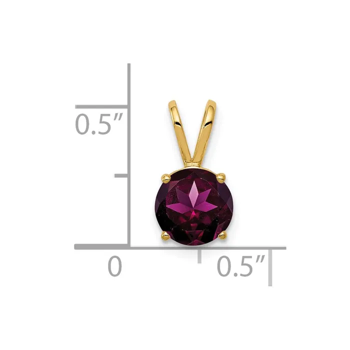 PreStyled Sets Goldia 14k Yellow Gold 7mm Rhodolite Garnet pendant