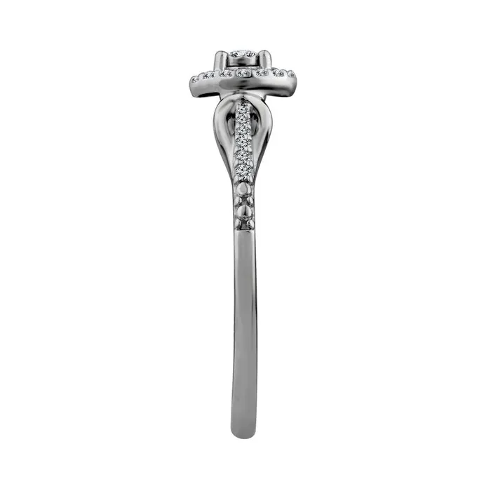 Rings 017 CT TW Natural Diamond Oval Frame Loop Shank Promise Ring in Solid 10K White Gold Goldia Rings 017 CT TW Natural Diamond Oval Frame Loop Shank Promise Ring in Solid 10K White Gold Goldia