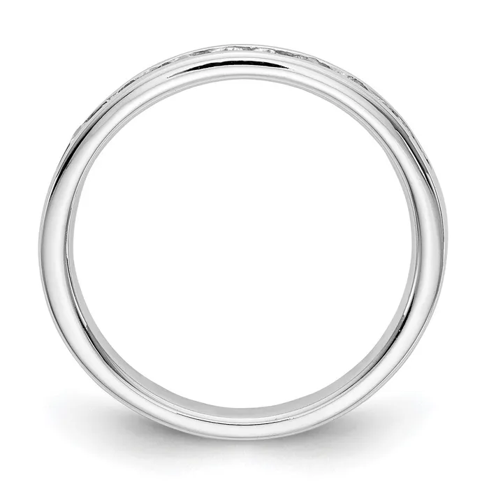 Rings 14K White Gold 11Stone Real Diamond Channel Band Goldiacom