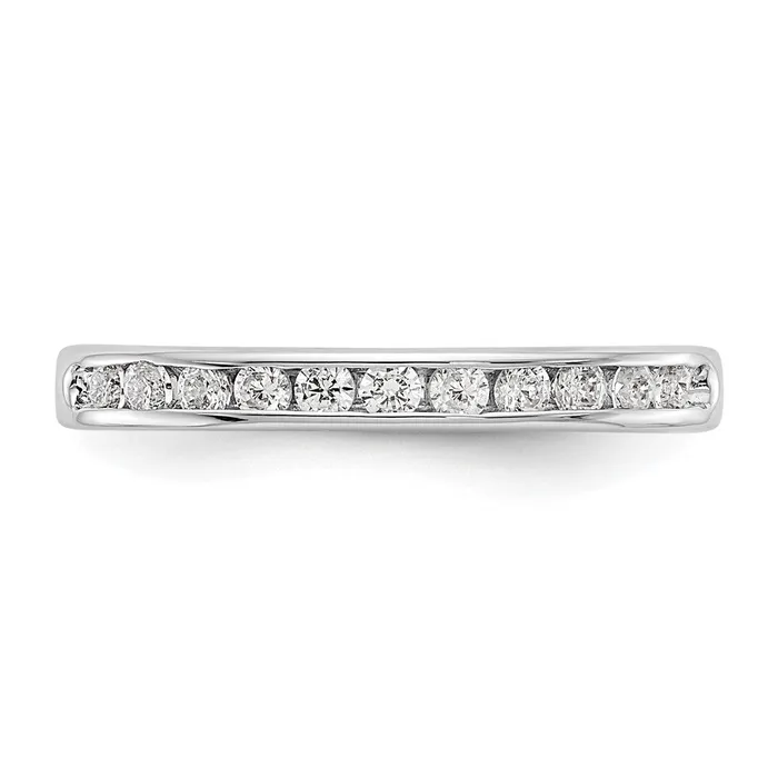 Rings 14K White Gold 11Stone Real Diamond Channel Band Goldiacom