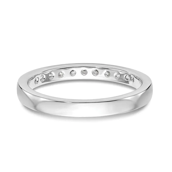 Rings 14K White Gold 11Stone Real Diamond Channel Band Goldiacom