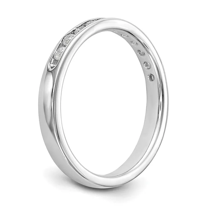 Rings 14K White Gold 11Stone Real Diamond Channel Band Goldiacom