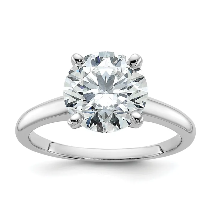 Rings 14k White Gold 3 Ct Certified Lab Grown Diamond VSSI G Round Solitaire Engagement Ring Goldia Rings 14k White Gold 3 Ct Certified Lab Grown Diamond VSSI G Round Solitaire Engagement Ring Goldia