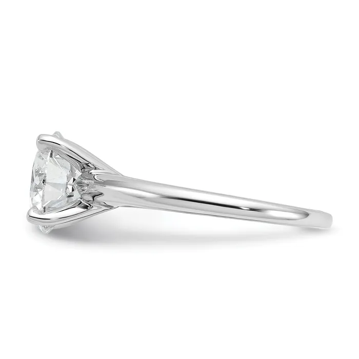 Rings 14k White Gold 3 Ct Certified Lab Grown Diamond VSSI G Round Solitaire Engagement Ring Goldia