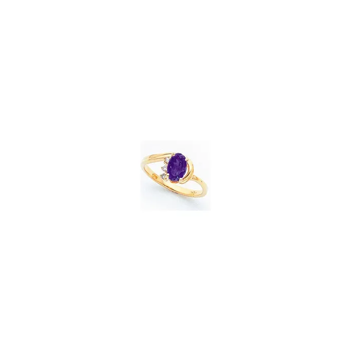 Rings 14k Yellow Gold 7x5mm Oval Tsavorite A Diamond ring Goldia