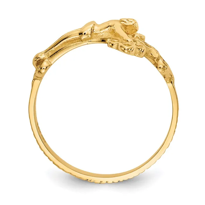 Rings 14K Yellow Gold Crucifix Ring Goldia