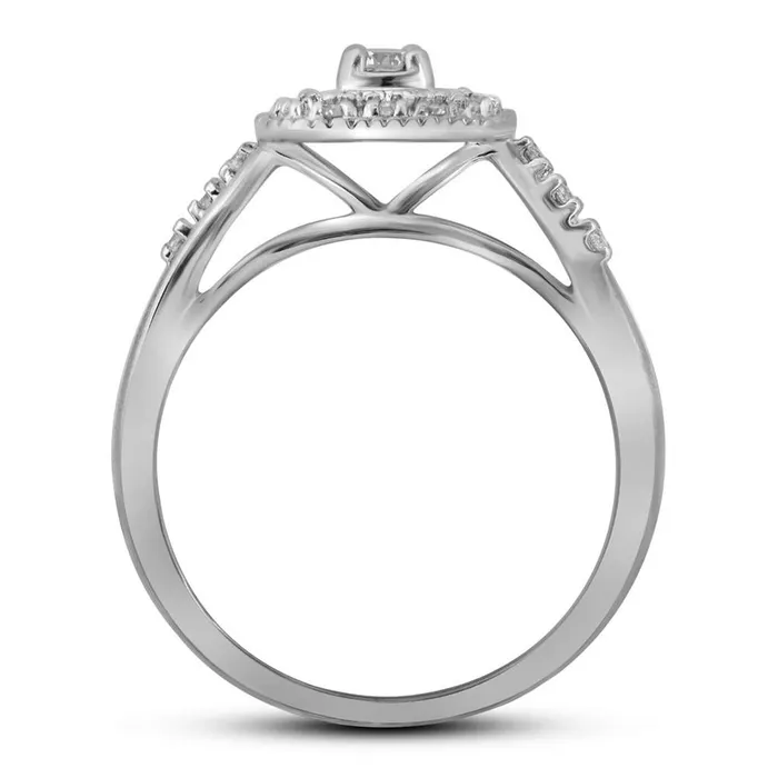 Rings gndatlanta 14k White Gold Round Diamond Bridal Wedding Ring Set 13 Cttw Rings gndatlanta 14k White Gold Round Diamond Bridal Wedding Ring Set 13 Cttw