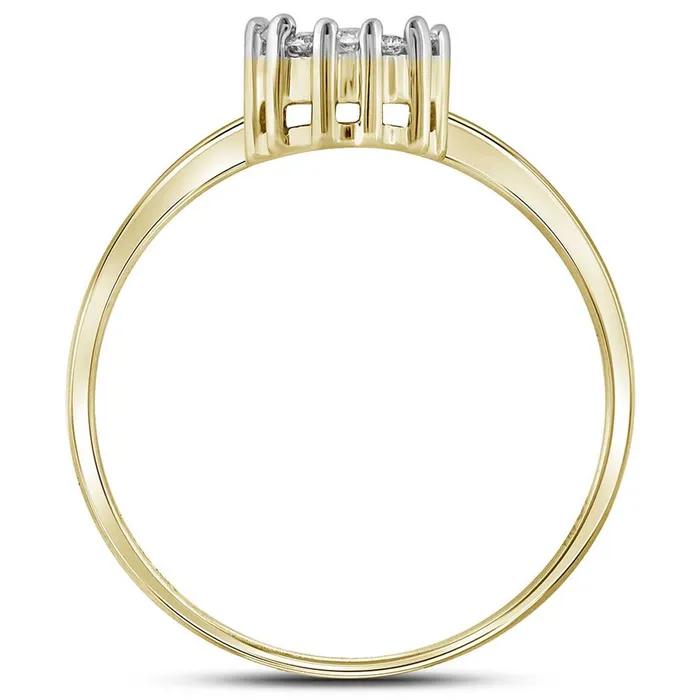 Rings gndatlanta 14k Yellow Gold Round Diamond Flower Cluster Ring 14 Cttw