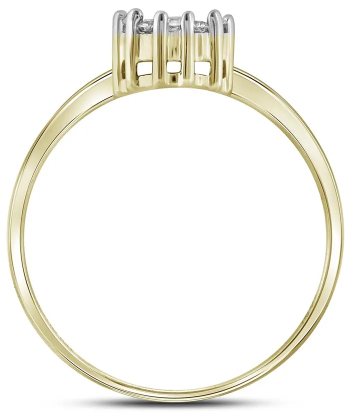Rings gndatlanta 14k Yellow Gold Round Diamond Flower Cluster Ring 14 Cttw