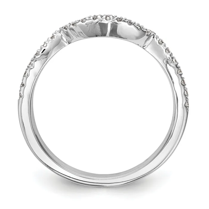 Rings Goldia 010ct CZ Solid Real 14K White Gold Lab Grown SI1SI2 G H I Wedding Wedding Band Ring