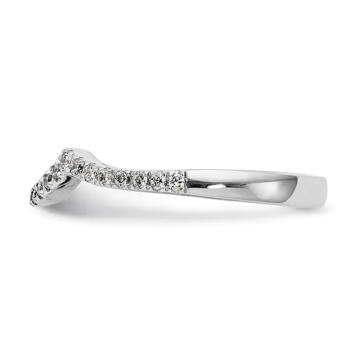 Rings Goldia 010ct CZ Solid Real 14K White Gold Lab Grown SI1SI2 G H I Wedding Wedding Band Ring