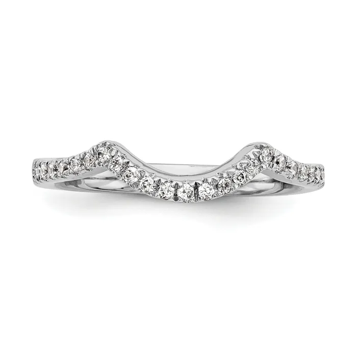 Rings Goldia 010ct CZ Solid Real 14K White Gold Lab Grown SI1SI2 G H I Wedding Wedding Band Ring