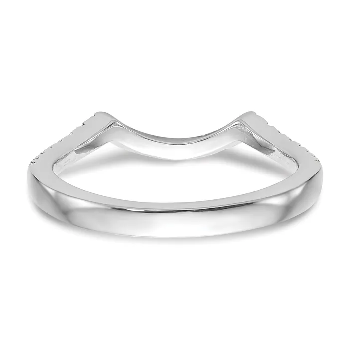 Rings Goldia 010ct CZ Solid Real 14K White Gold Lab Grown SI1SI2 G H I Wedding Wedding Band Ring